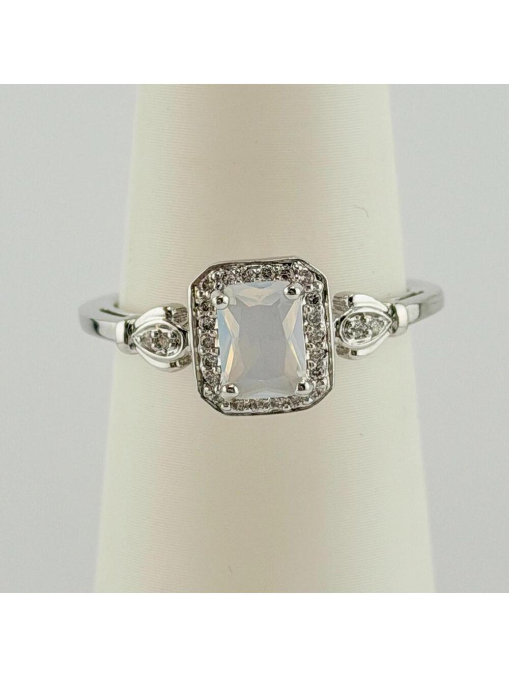 Moonstone on Silver Plating Ring Size 9